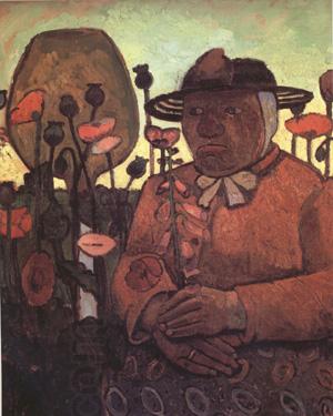 Paula Modersohn-Becker old Poorhouse Woman with a Glass Bottle (nn03) China oil painting art